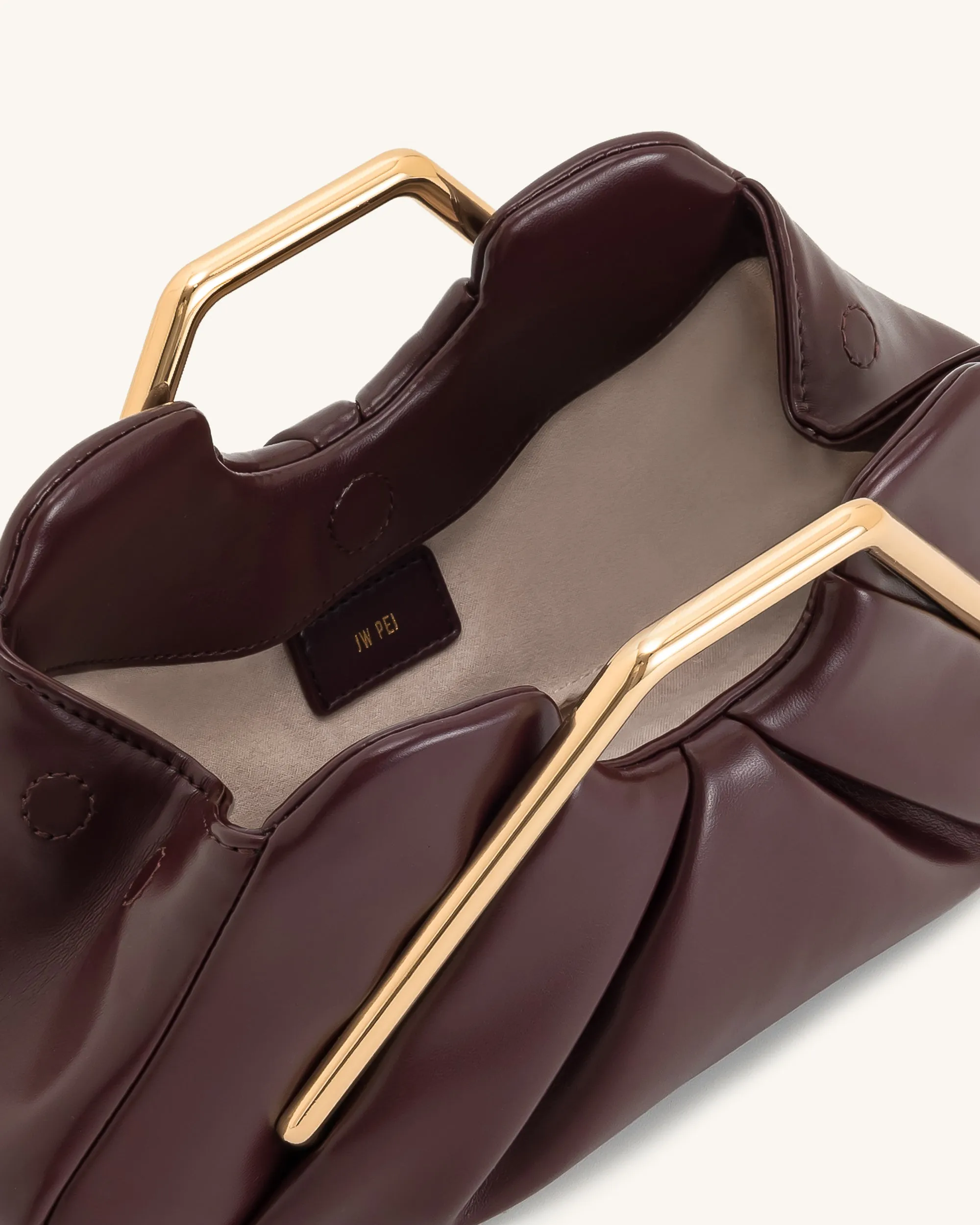 Lila Metal Frame Clutch - Burgundy sold by JW PEI product image thumbnail 4