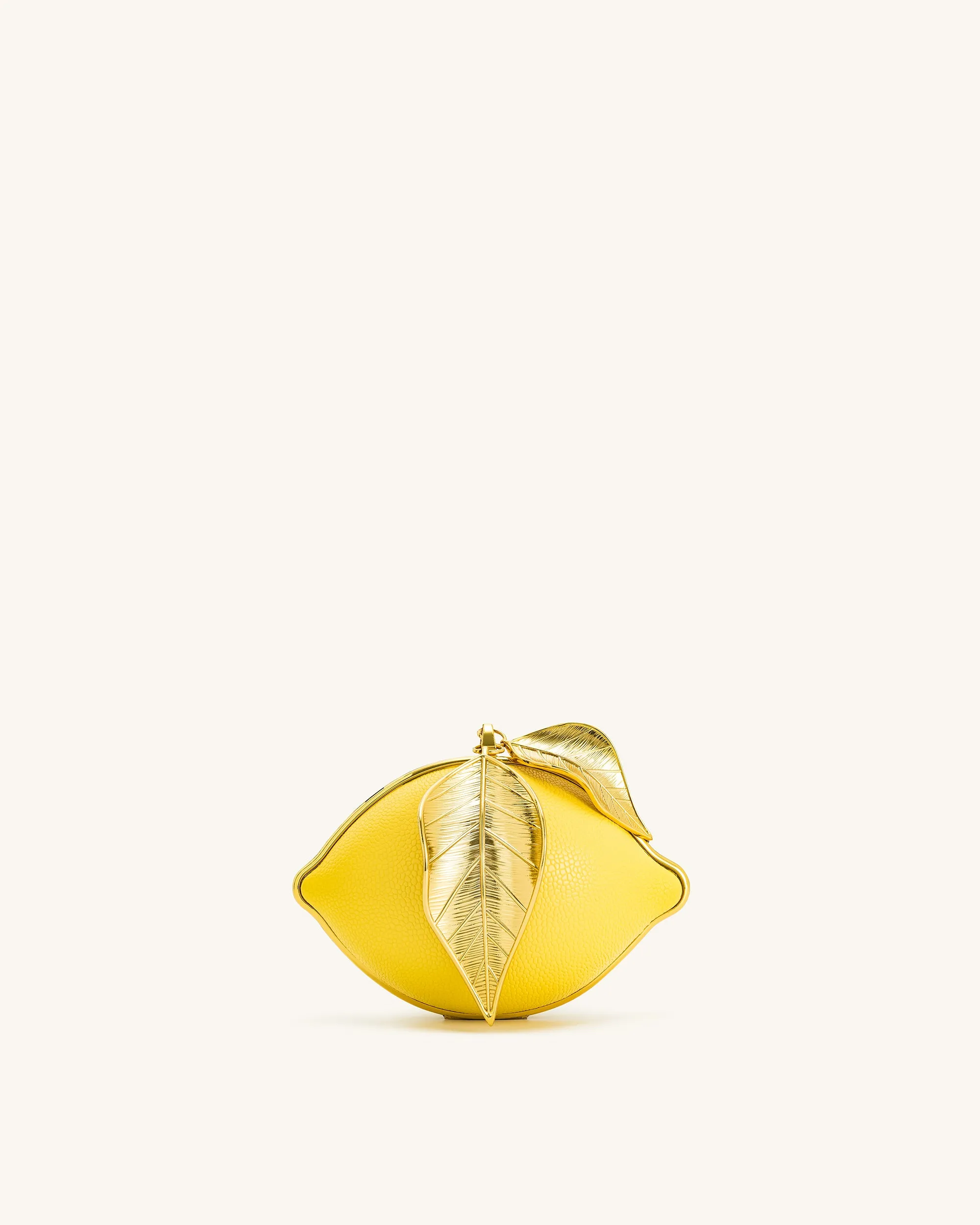 Tori Vegan Leather Metal Structure Clutch - Lemon Yellow sold by JW PEI product image thumbnail 4