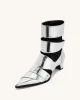 Emily Strap Ankle Boots - Silver sold by JW PEI