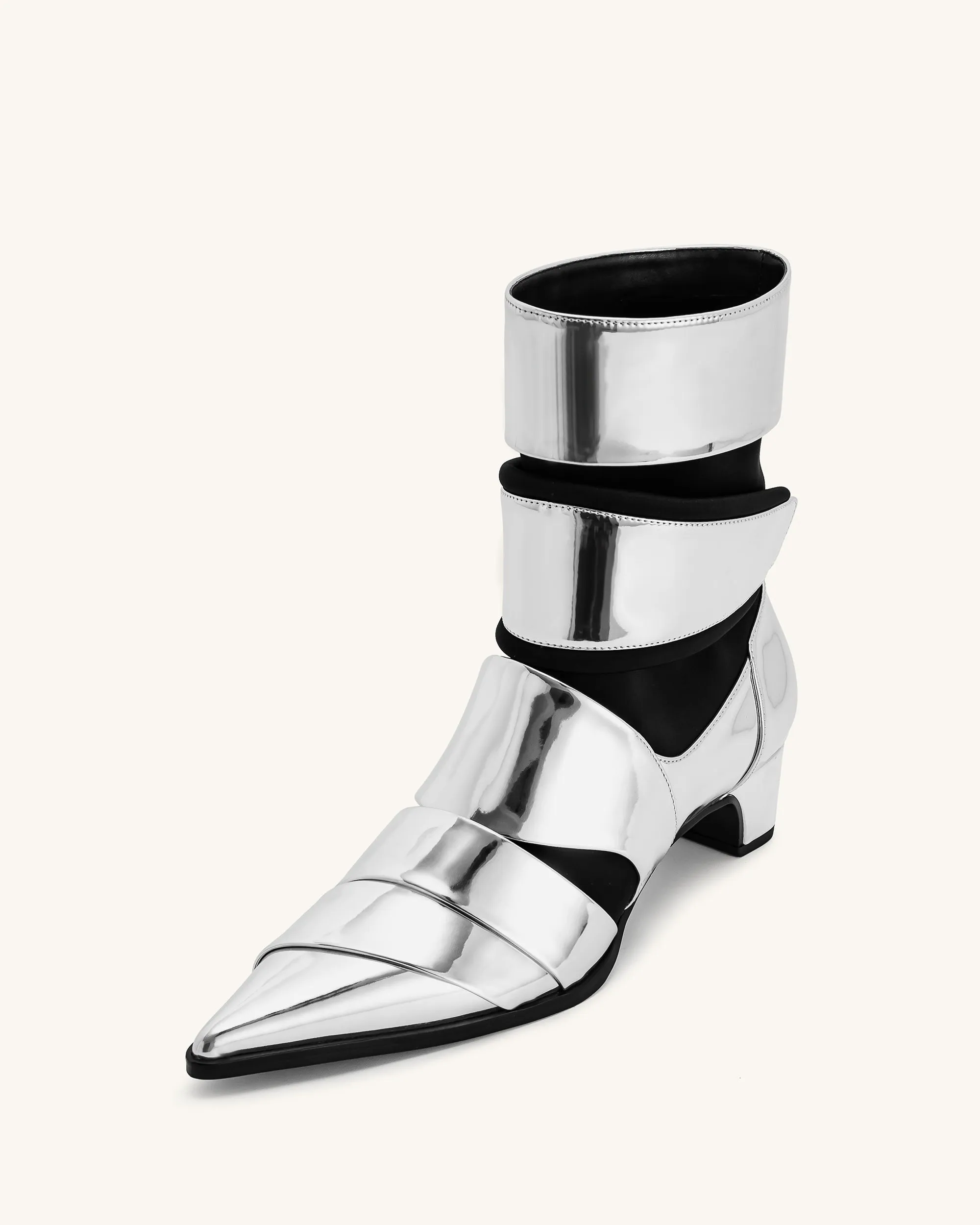 Emily Strap Ankle Boots - Silver sold by JW PEI product image thumbnail 5