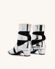 Emily Strap Ankle Boots - Silver sold by JW PEI