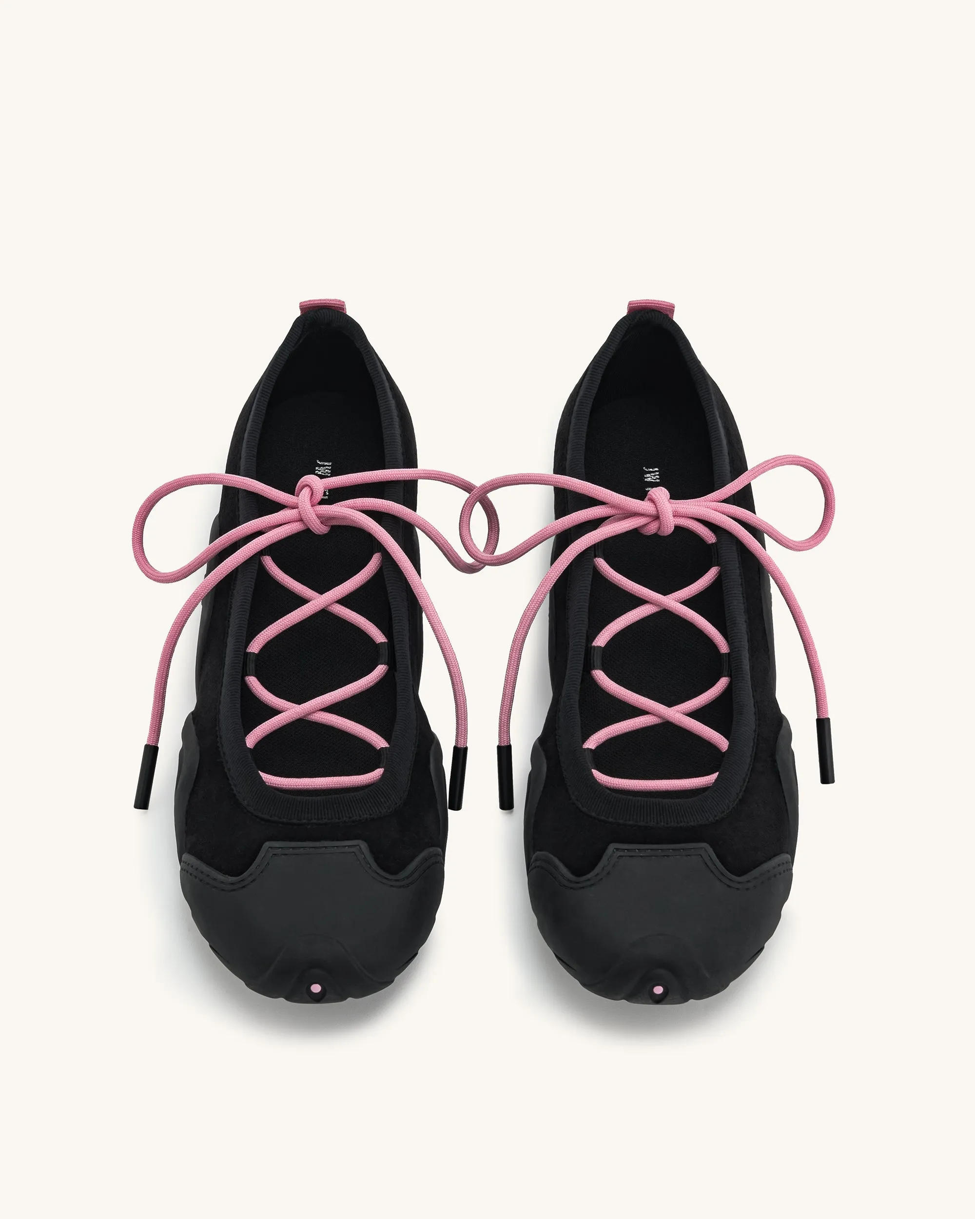 Caitlin Lace-up Ballerina Sneakers - Black sold by JW PEI product image thumbnail 4