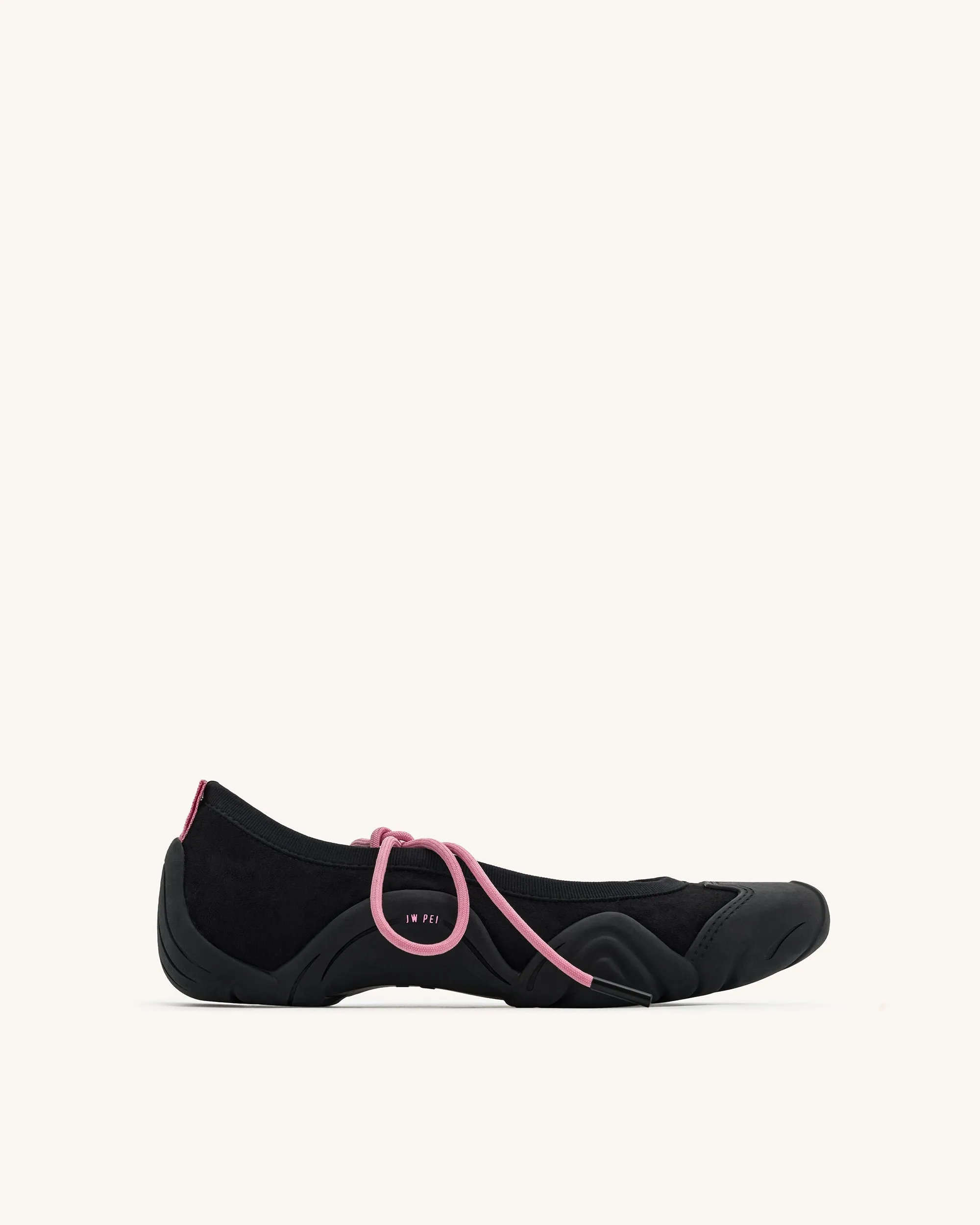 Caitlin Lace-up Ballerina Sneakers - Black sold by JW PEI product image thumbnail 2