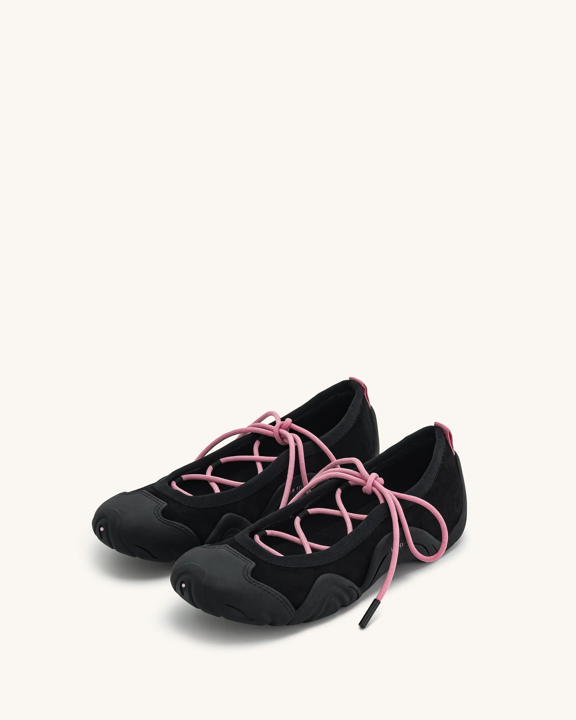 Caitlin Lace-up Ballerina Sneakers - Black sold by JW PEI
