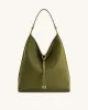 Aria Faux Suede Shoulder Bag - Dark Olive sold by JW PEI