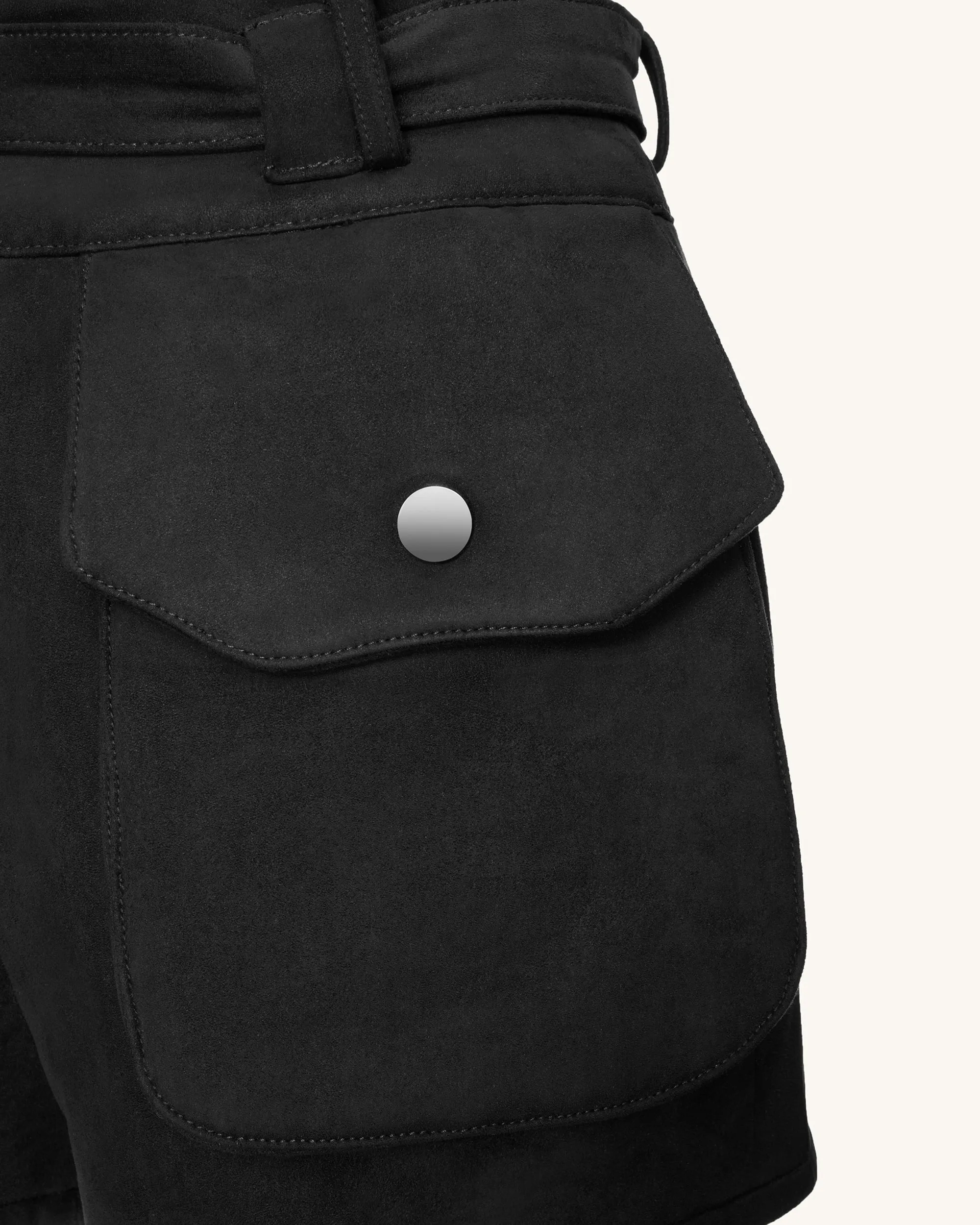 Abigail High-Waisted Utility Shorts - Black sold by JW PEI product image thumbnail 4