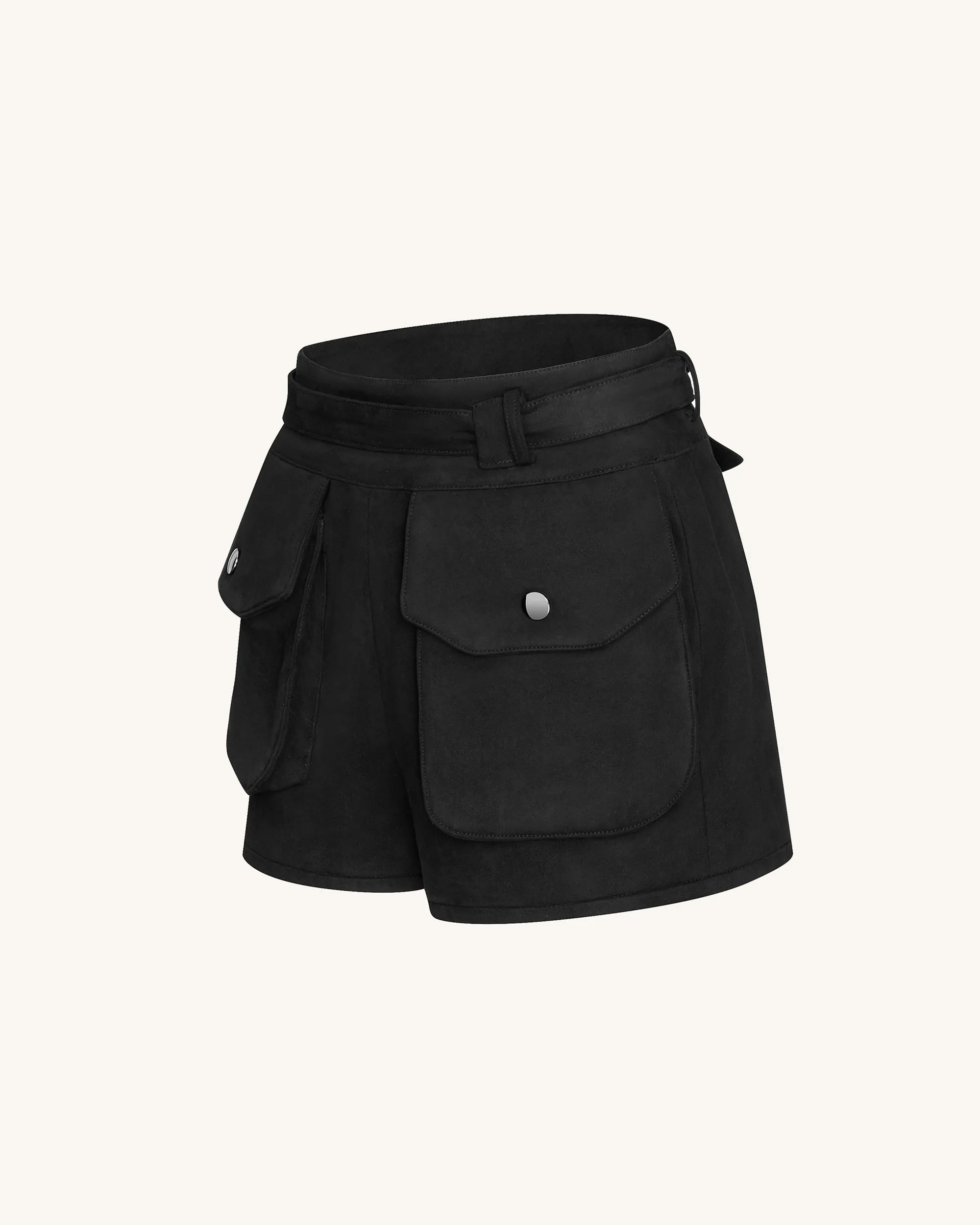 Abigail High-Waisted Utility Shorts - Black sold by JW PEI product image thumbnail 2