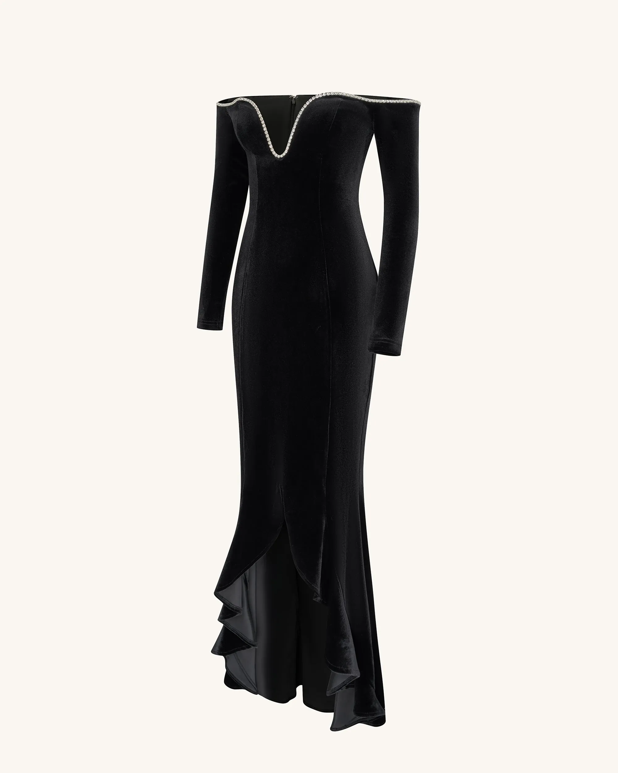 Allison Off-Shoulder Evening Gown - Black sold by JW PEI product image thumbnail 3