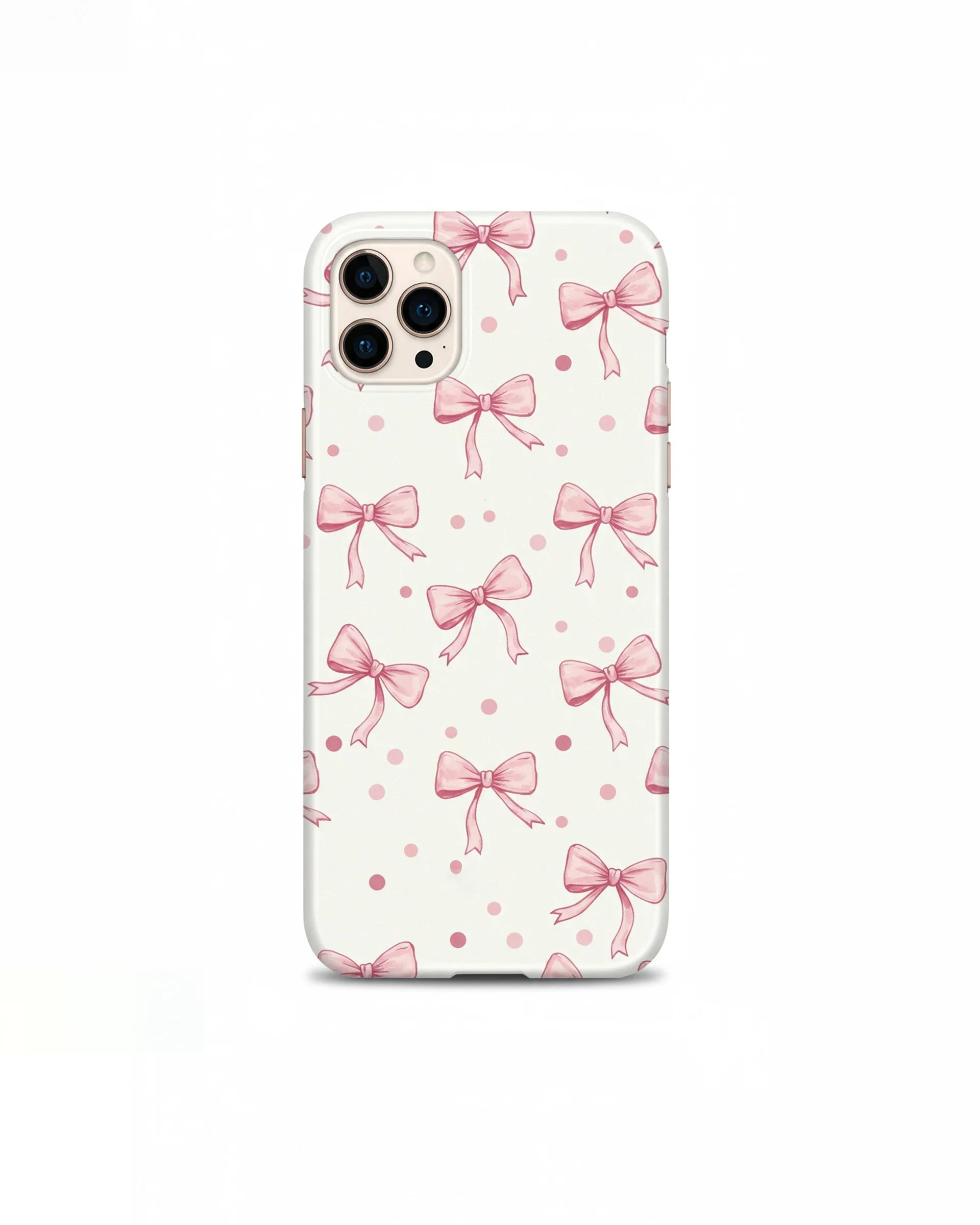 Lydia Bows Phone Case - White/Pink sold by JW PEI