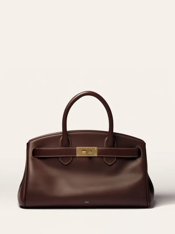 Jade Classic Top Handle Bag - Brown sold by JW PEI