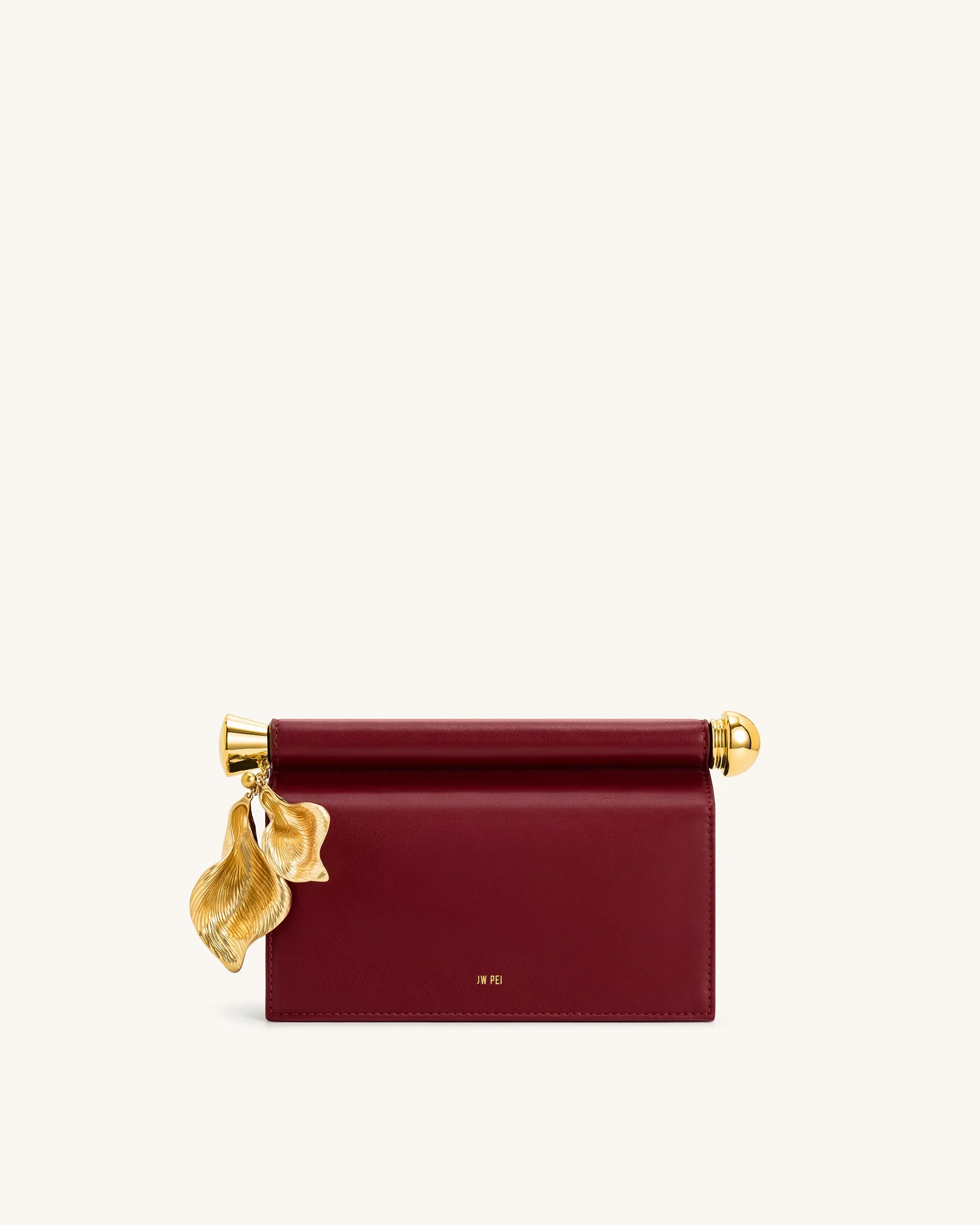 Holly Metal Pendant Embellished Clutch - Claret sold by JW PEI