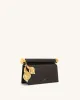 Holly Metal Pendant Embellished Clutch - Dark Brown sold by JW PEI