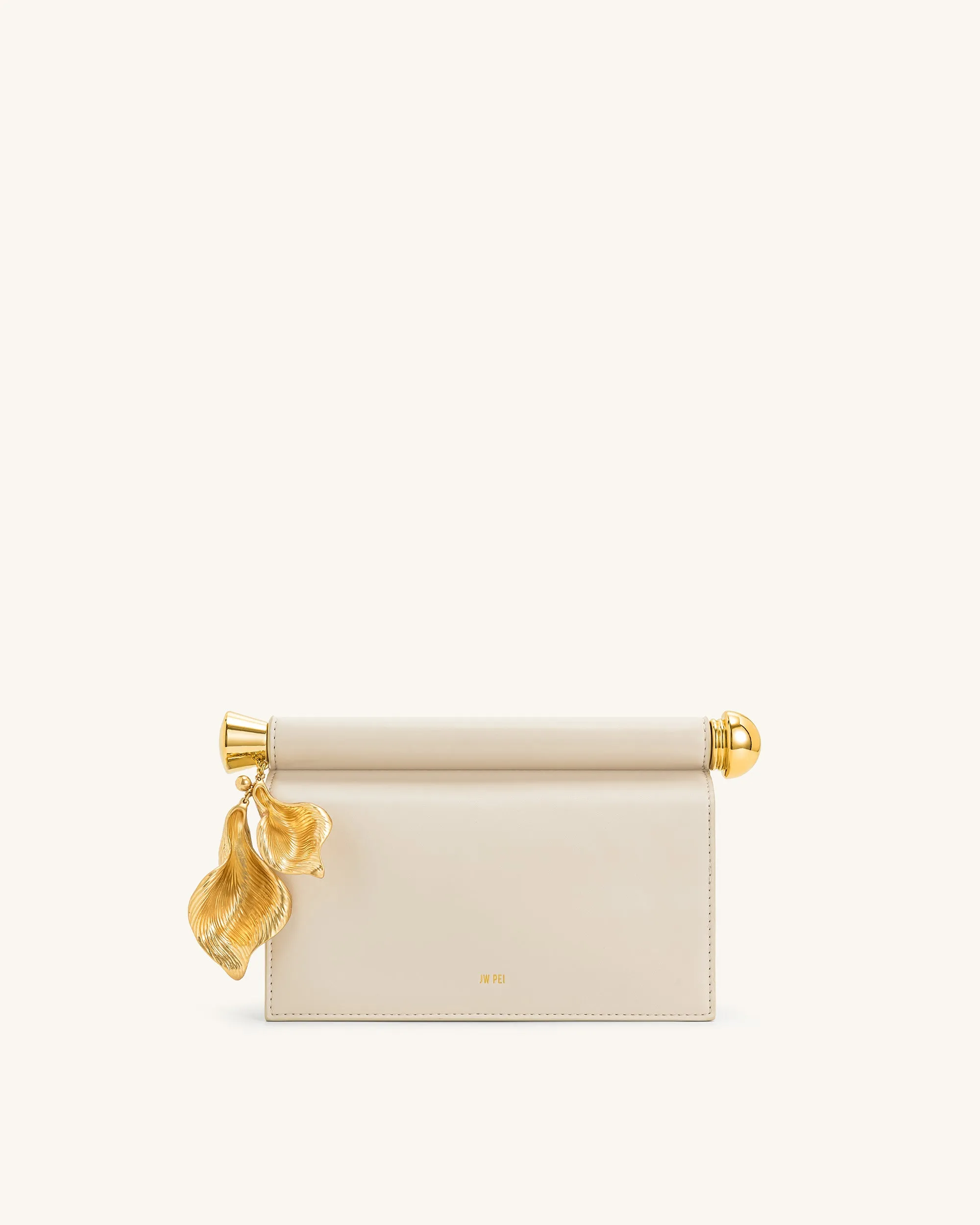 Holly Metal Pendant Embellished Clutch - White sold by JW PEI