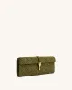 Zaria Woven Clutch - Dark Olive sold by JW PEI