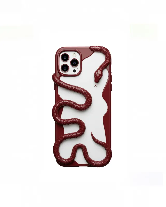 Snake Phone Case - Red/White sold by JW PEI