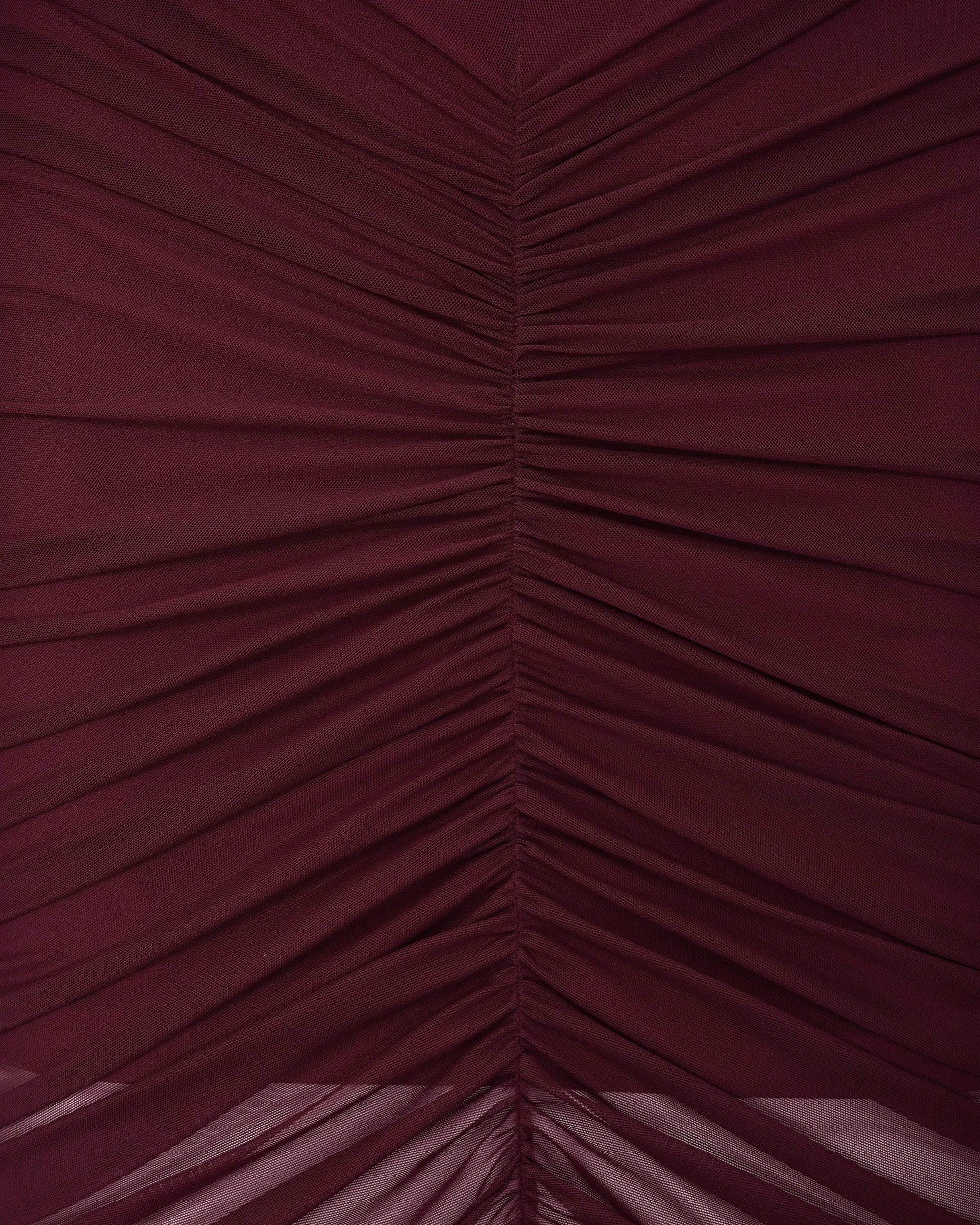 Emily Elegant Off-Shoulder Ruched Gown - Red sold by JW PEI product image thumbnail 4