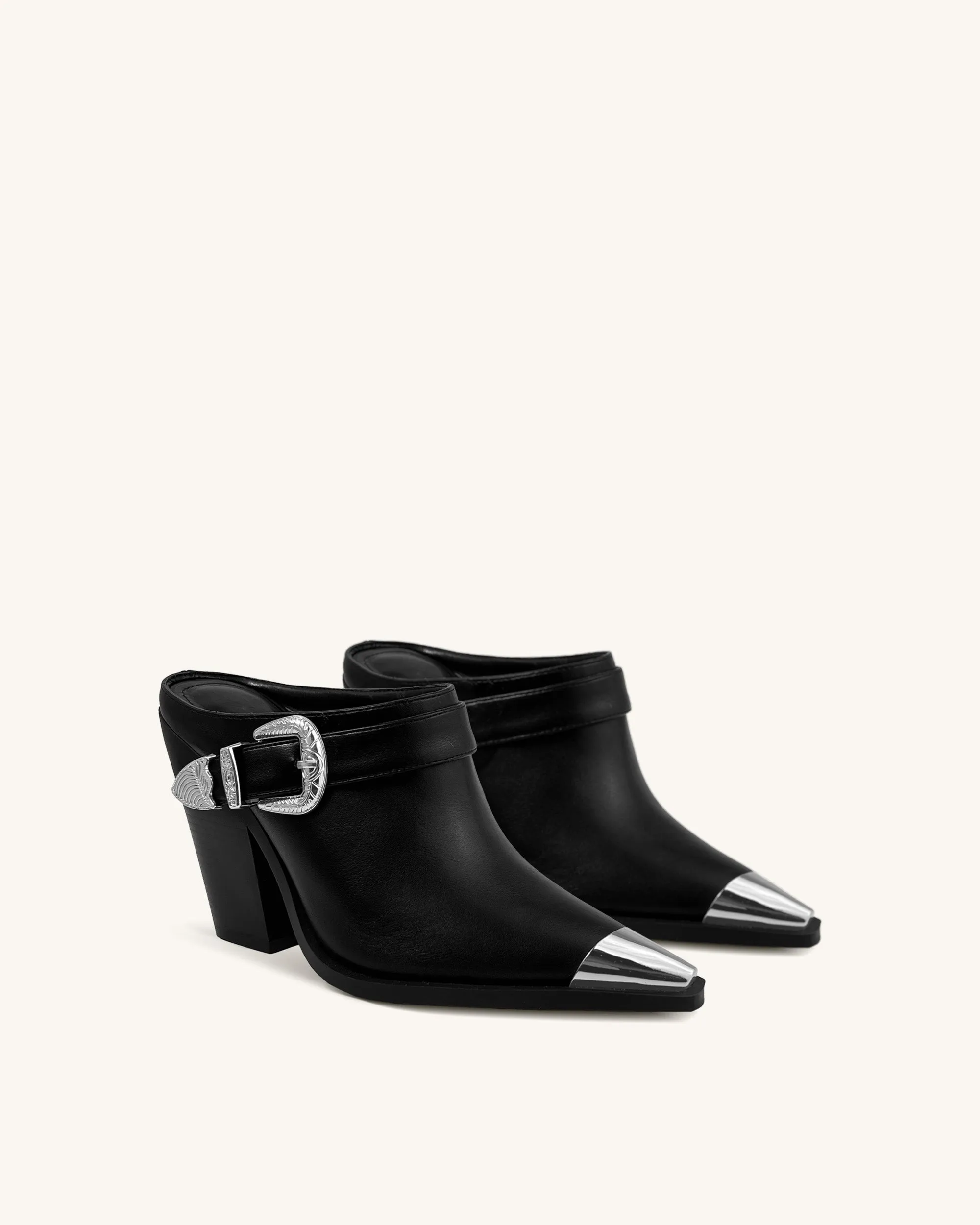 Eleanor Pointed Toe High Heel Boots - Black sold by JW PEI