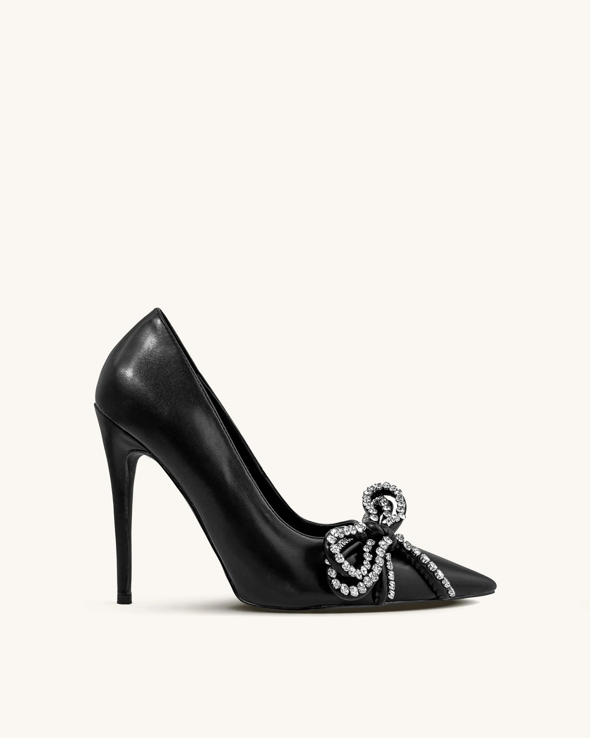 Aria High Heels with Crystal Bow - Black sold by JW PEI product image thumbnail 2