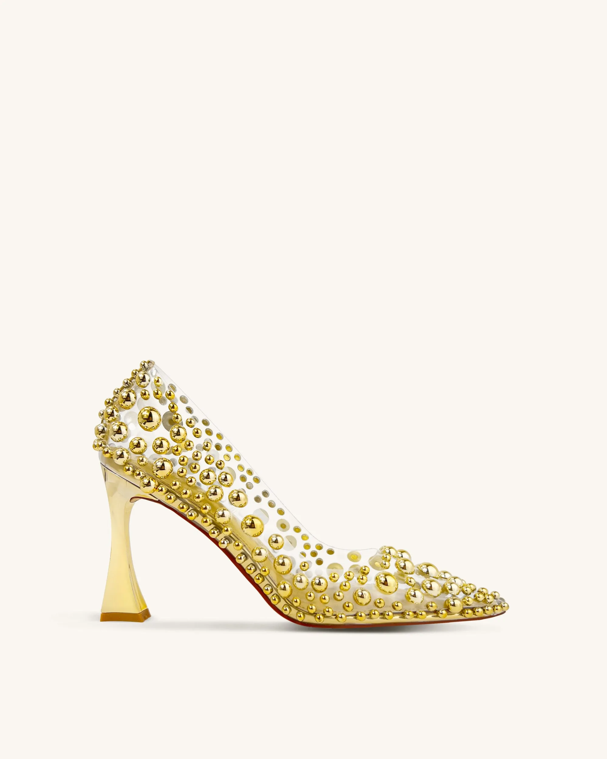 Lillian Glass Studded Pumps - Gold sold by JW PEI product image thumbnail 2