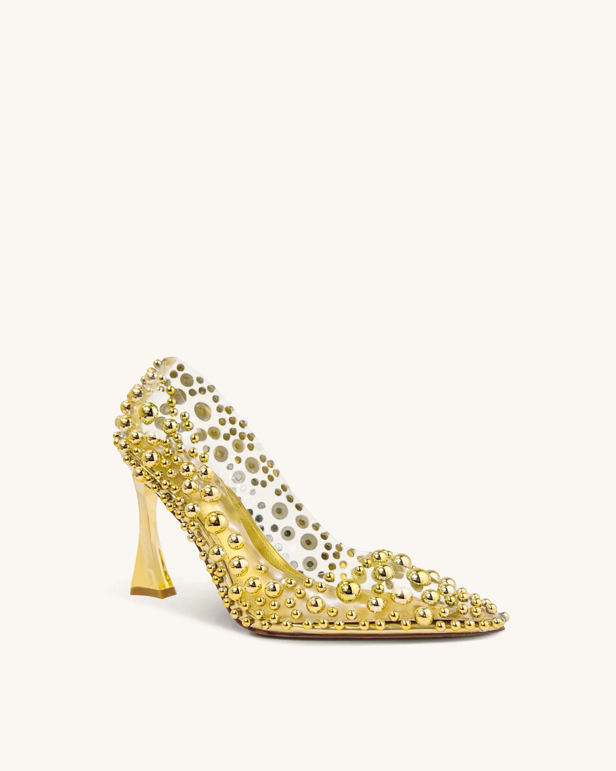 Lillian Glass Studded Pumps - Gold sold by JW PEI product image thumbnail 3