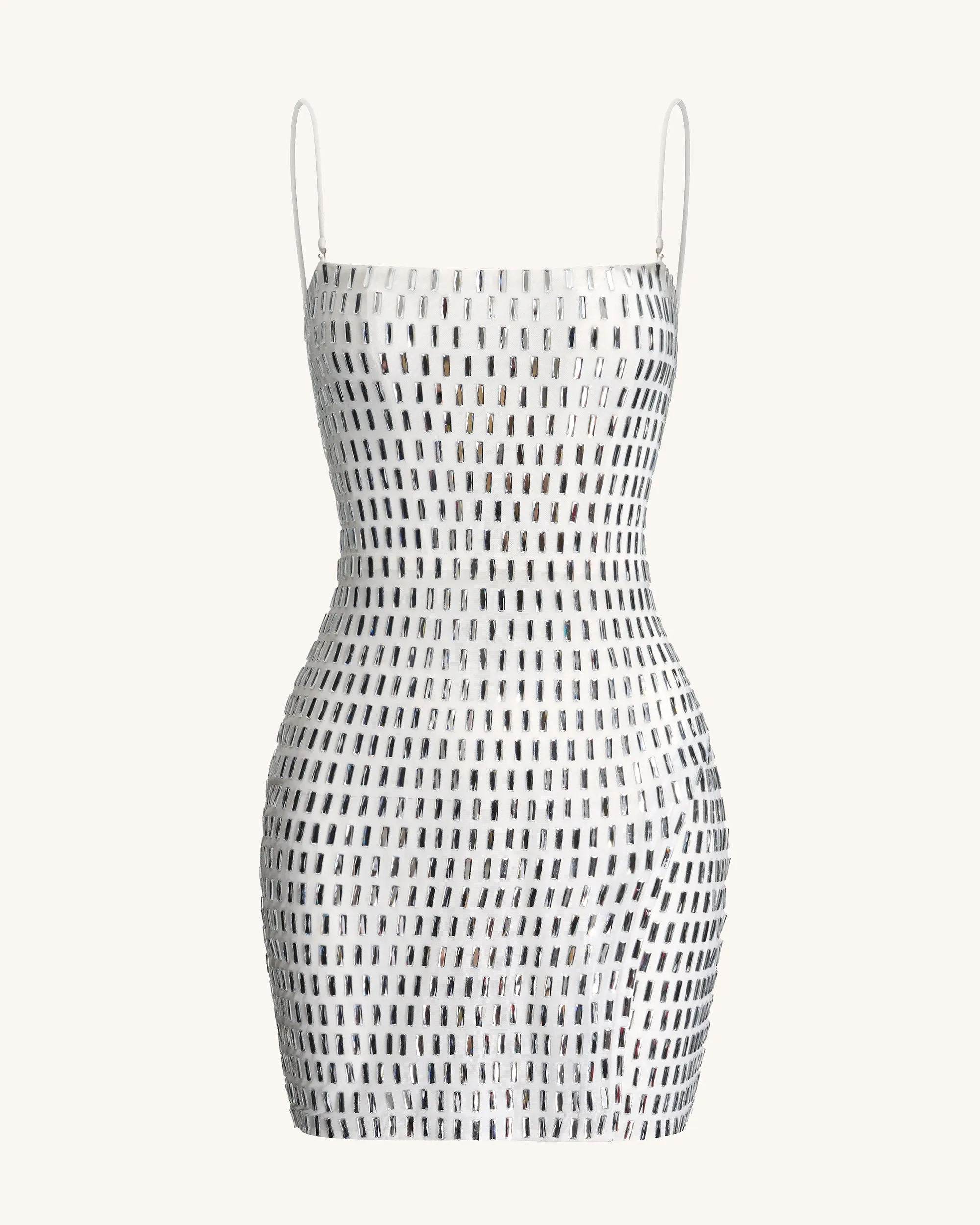 Rhinestone Embellished Strapless Mini Dress - White sold by JW PEI product image thumbnail 4