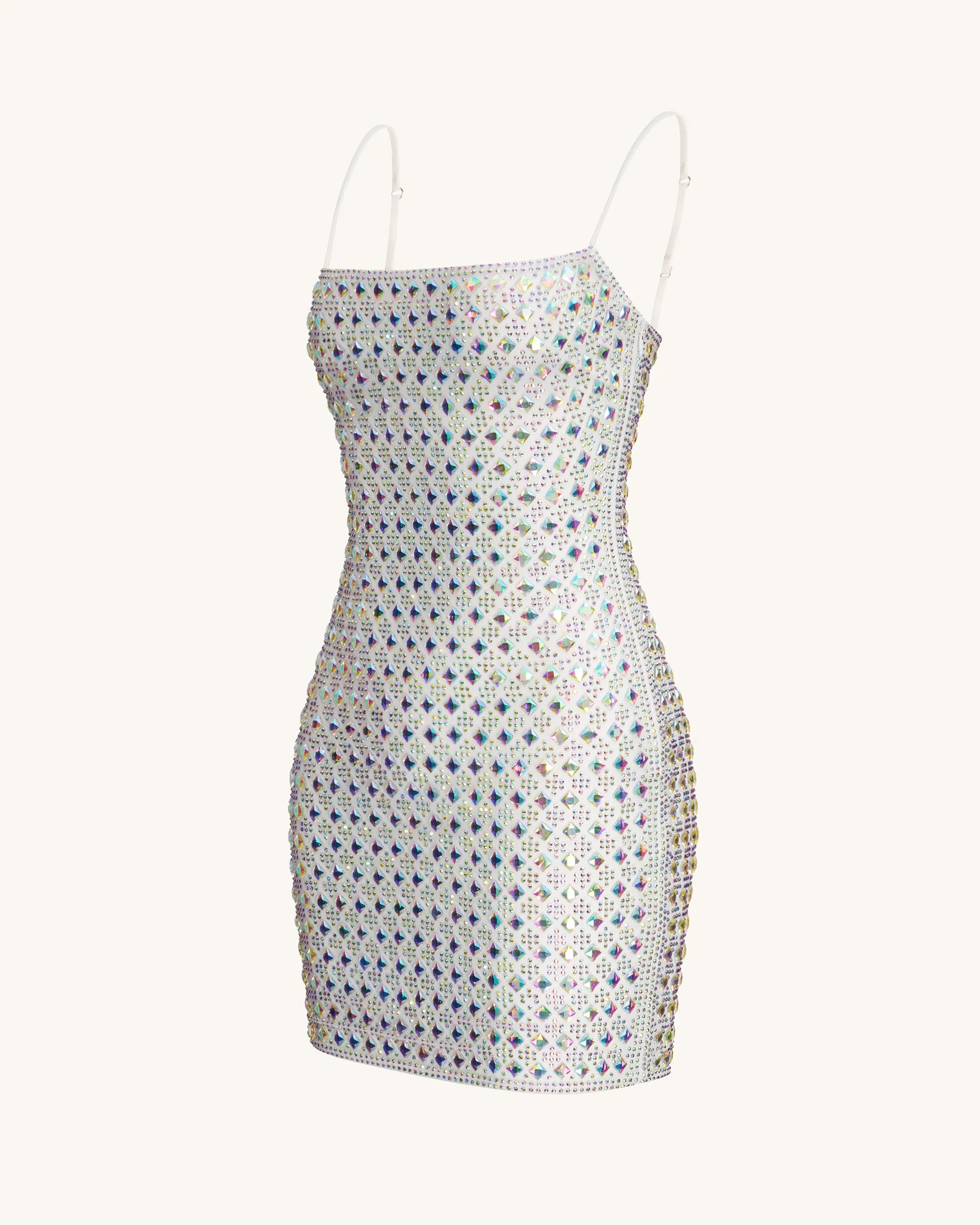 Rhinestone Embellished Mini Dress - White sold by JW PEI product image thumbnail 4