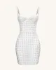 Rhinestone Embellished Mini Dress - White sold by JW PEI