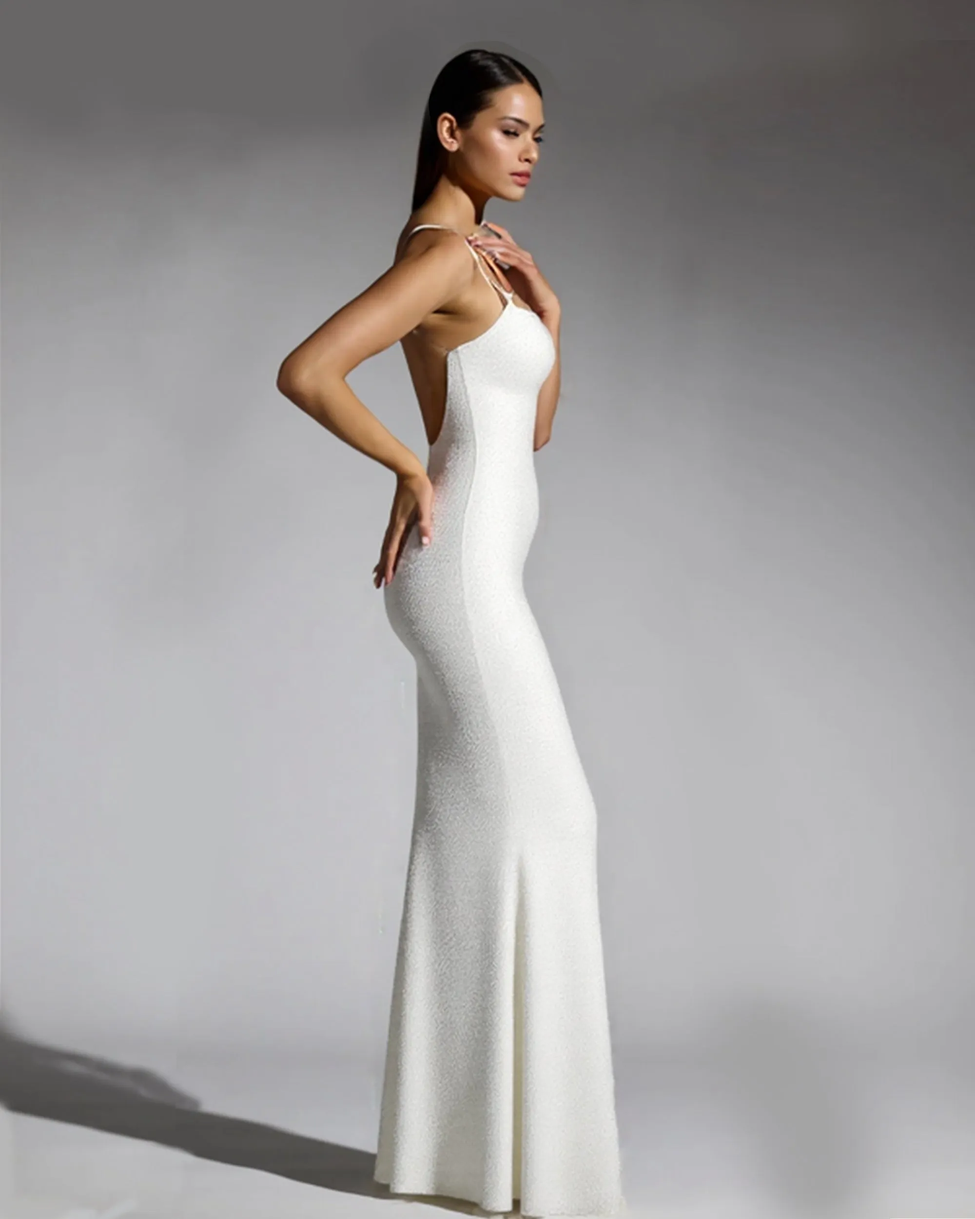Beaded Embellished Maxi Dress - White sold by JW PEI product image thumbnail 2