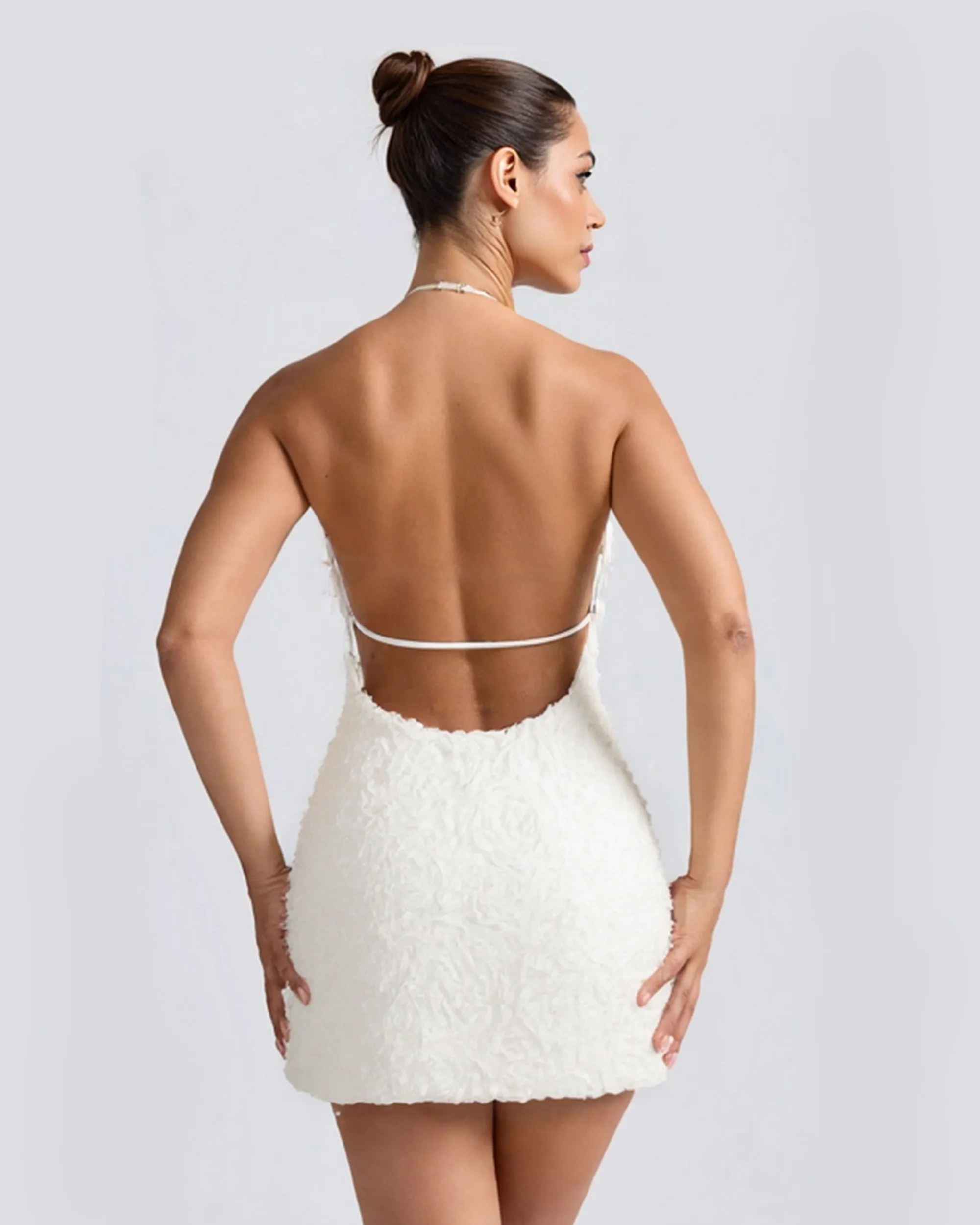 Floral Appliqué Mini Dress - White sold by JW PEI product image thumbnail 2