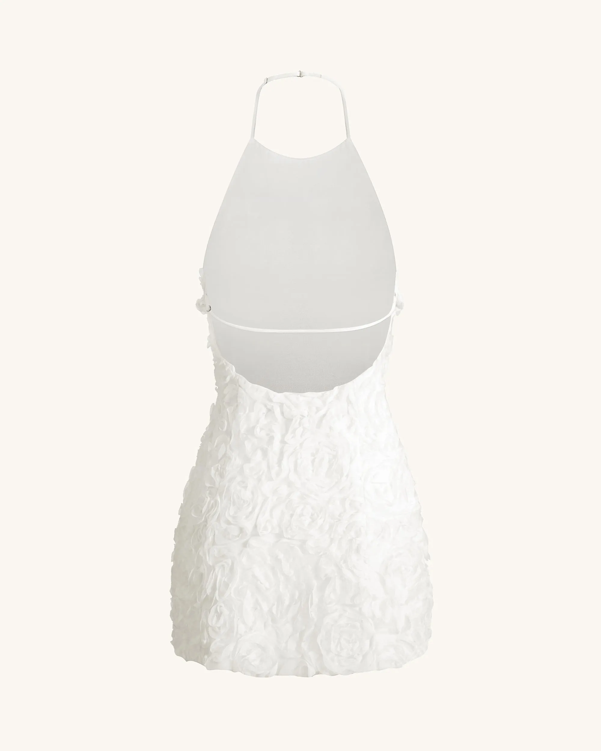 Floral Appliqué Mini Dress - White sold by JW PEI product image thumbnail 4