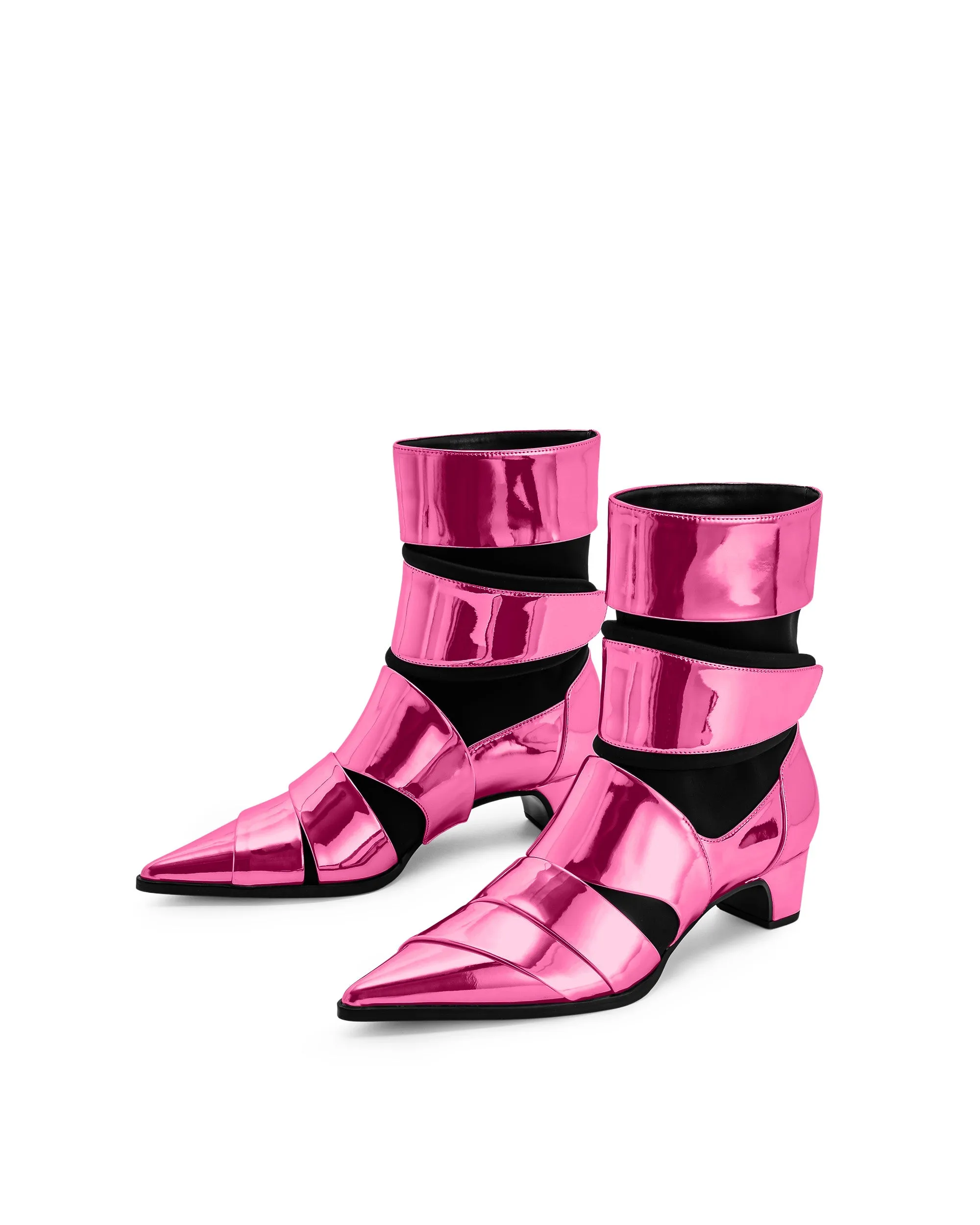 Emily Strap Ankle Boots - Pink sold by JW PEI