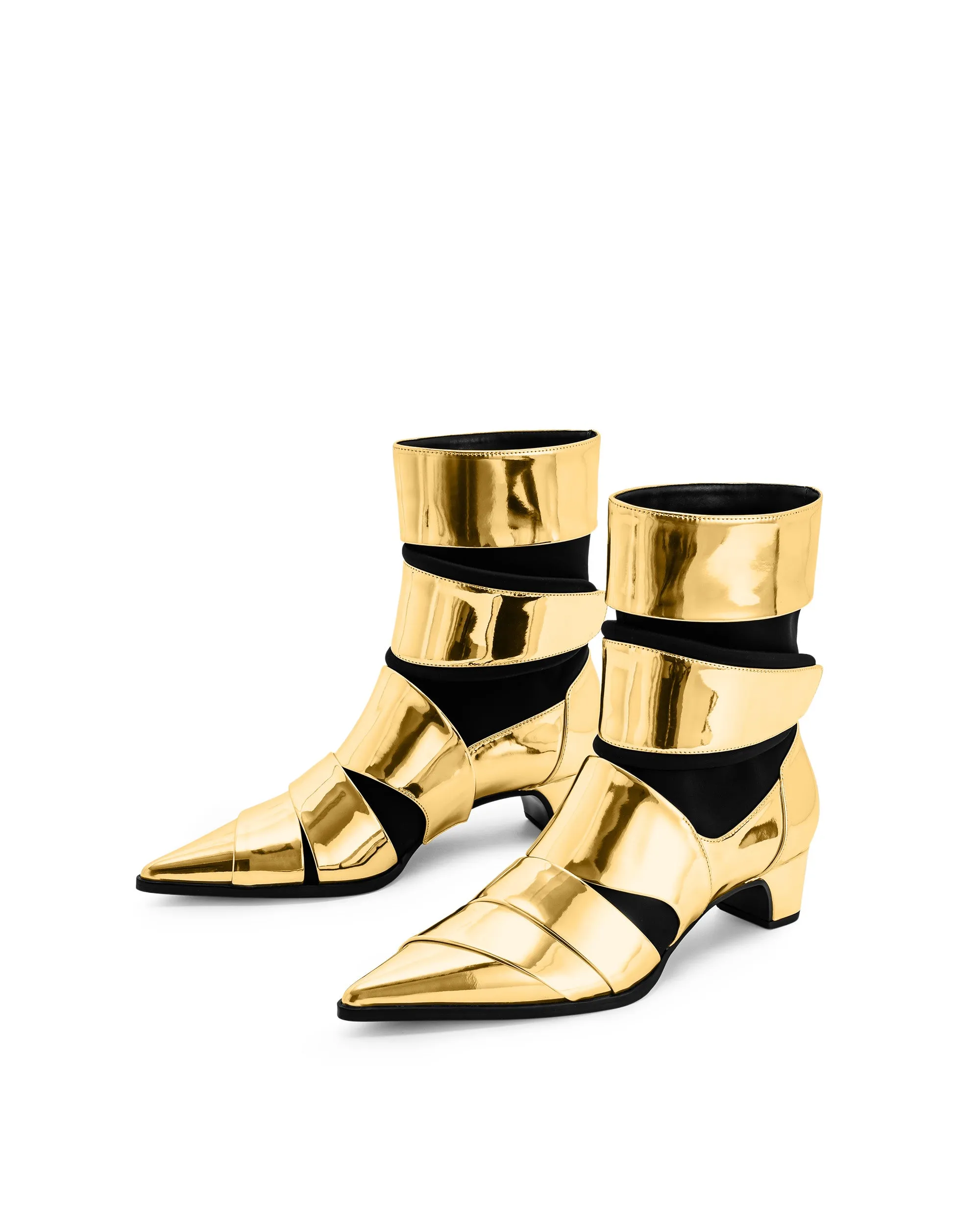 Emily Strap Ankle Boots - Gold sold by JW PEI