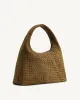 Iaura Faux Suede Woven Shoulder Bag - Olive Green sold by JW PEI