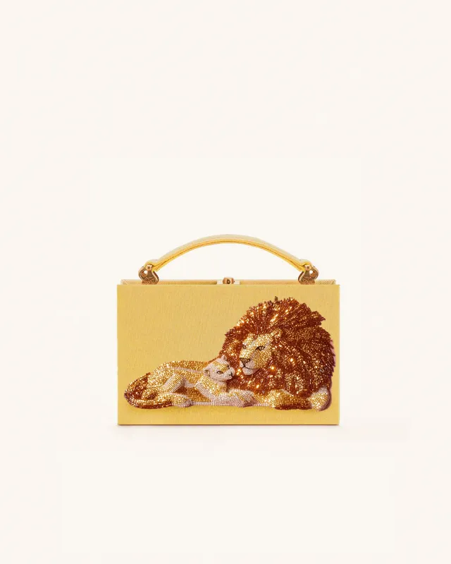 Charlotte Lion and Cubs Handbag - Golden Yellow sold by JW PEI