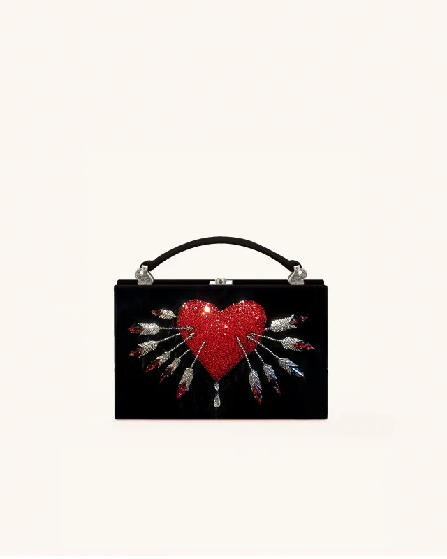 Genesis Heart Pierced by Arrows Handbag - Black sold by JW PEI