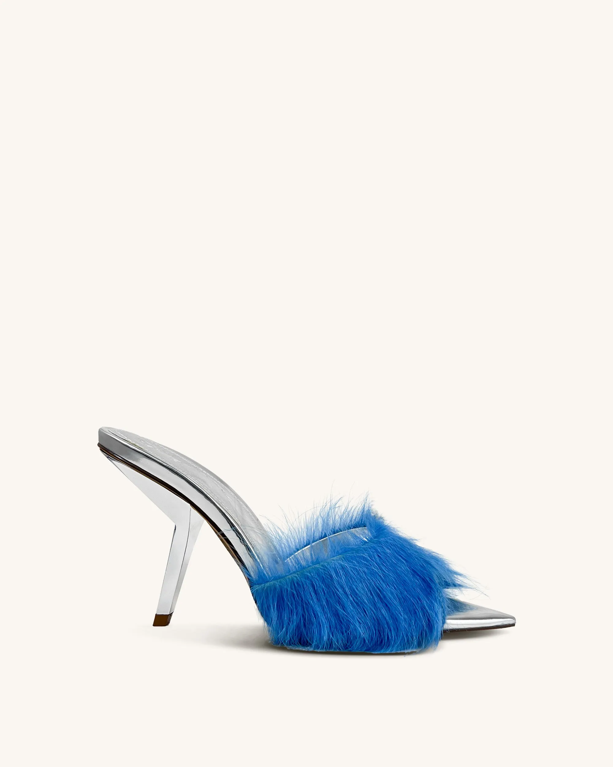 Scarlett Feathered High Heels - Blue sold by JW PEI product image thumbnail 3