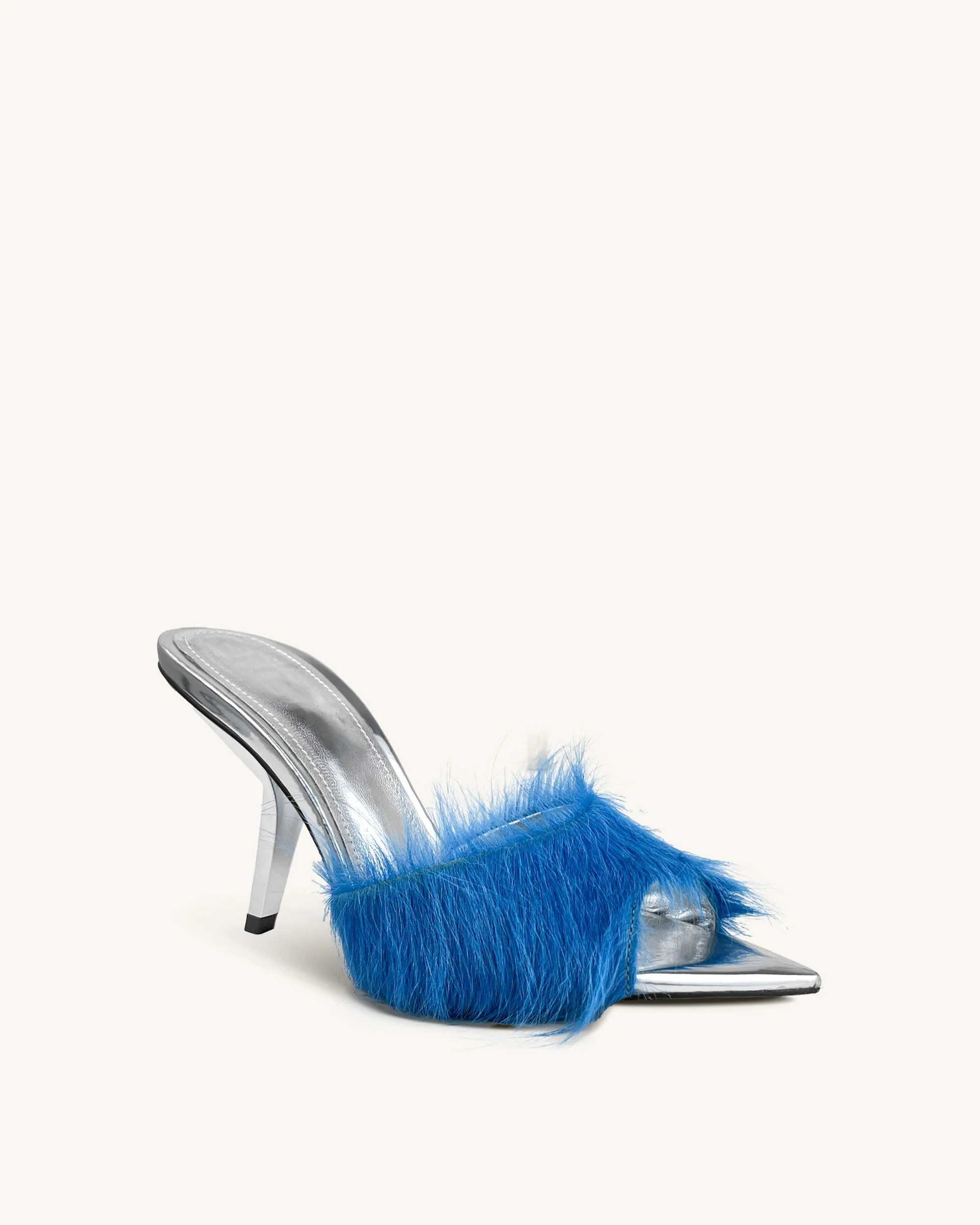 Scarlett Feathered High Heels - Blue sold by JW PEI product image thumbnail 2