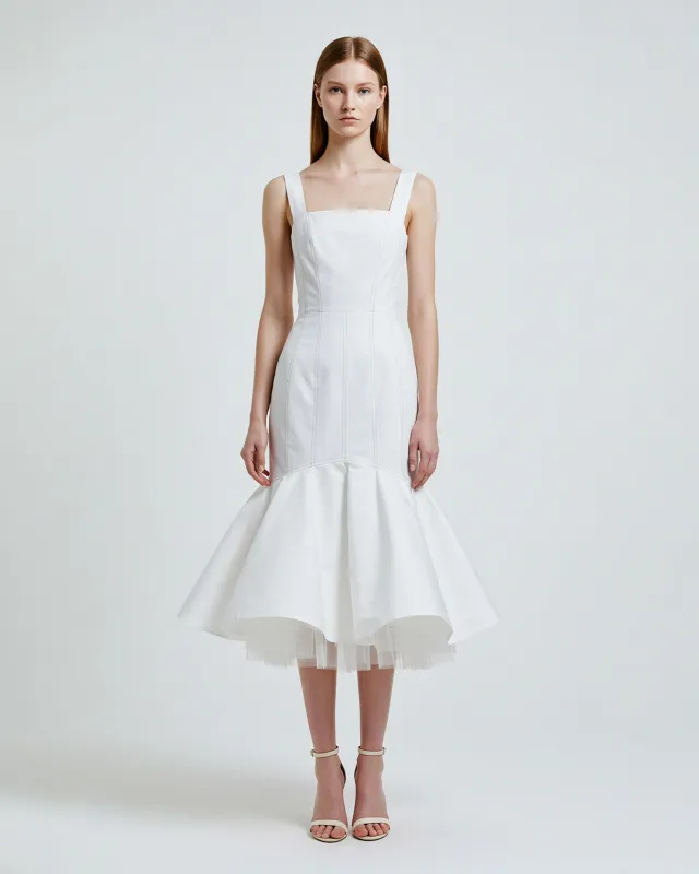 Pure Grace Fitted Flare Dress - White sold by JW PEI