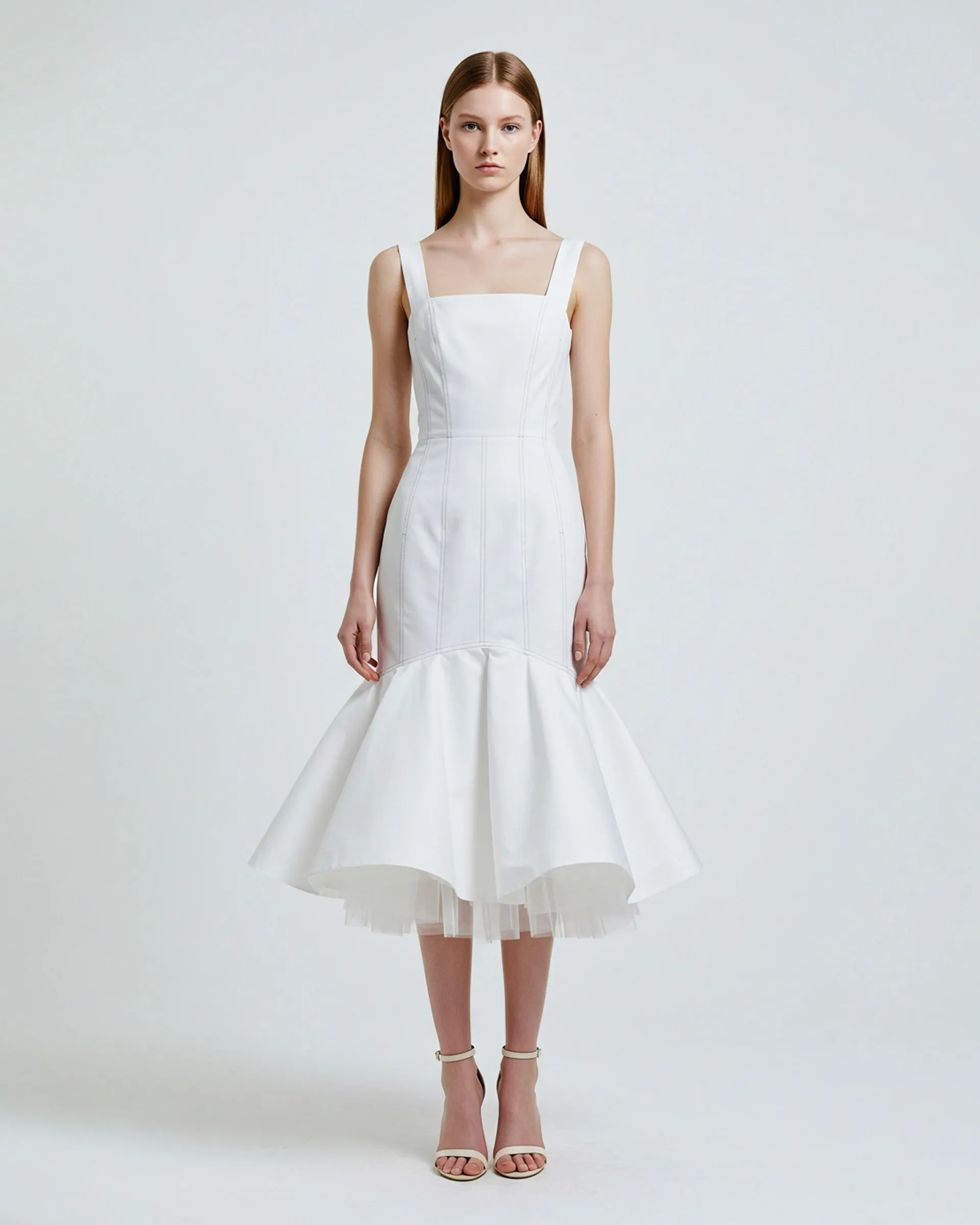 Pure Grace Fitted Flare Dress - White sold by JW PEI