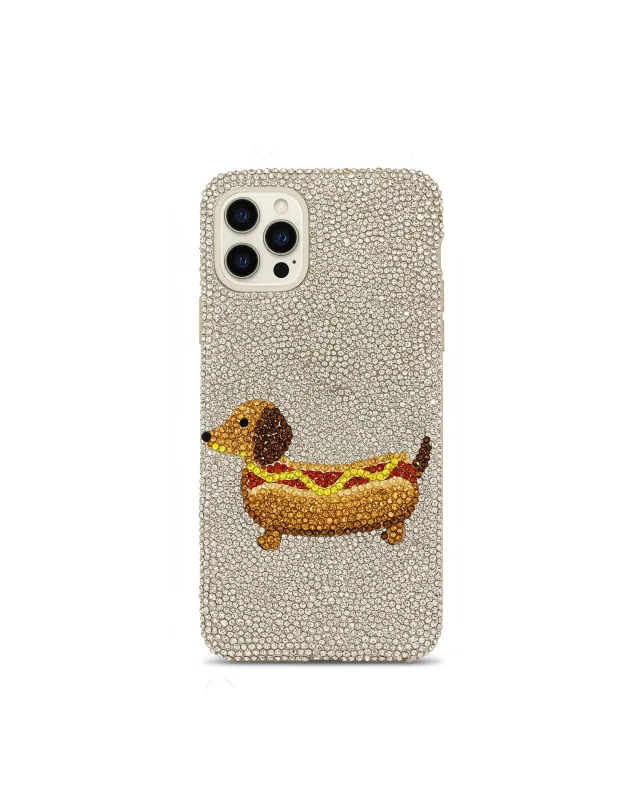 Dachshund Hot Dog Case - Multicolor Beige sold by JW PEI