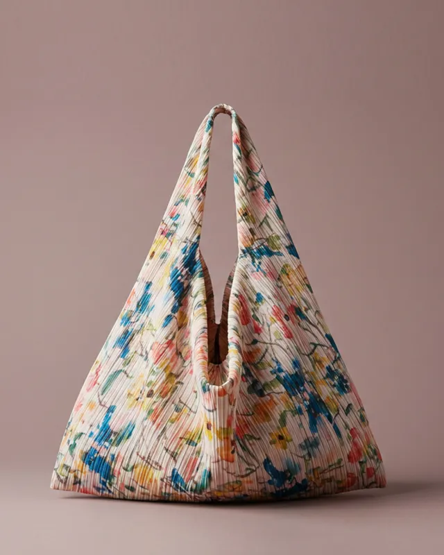 Ivy Floral Pleated Hobo Bag - Multicolor sold by JW PEI