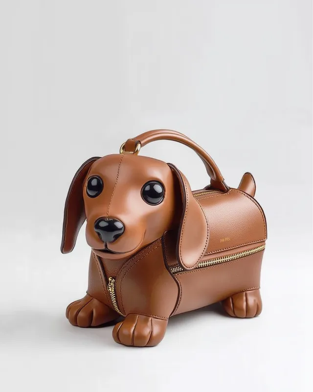 Emilia Dog-Shaped Bag - Brown sold by JW PEI