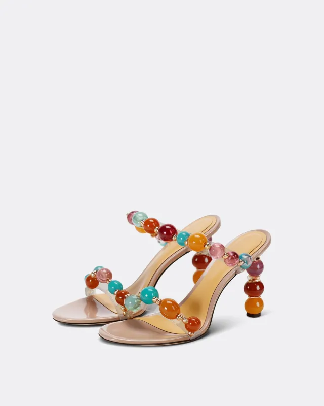 Paisley Beaded Heels - Multicolor sold by JW PEI