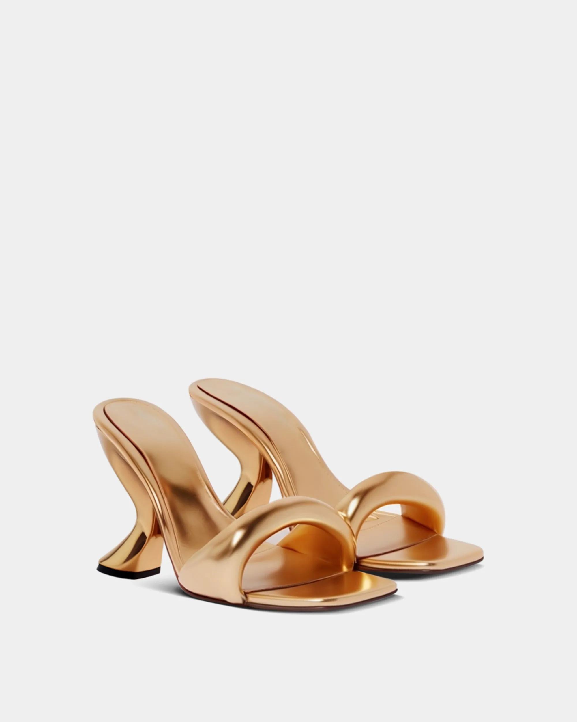 Paisley Metallic Cross-Strap Heels - Gold sold by JW PEI