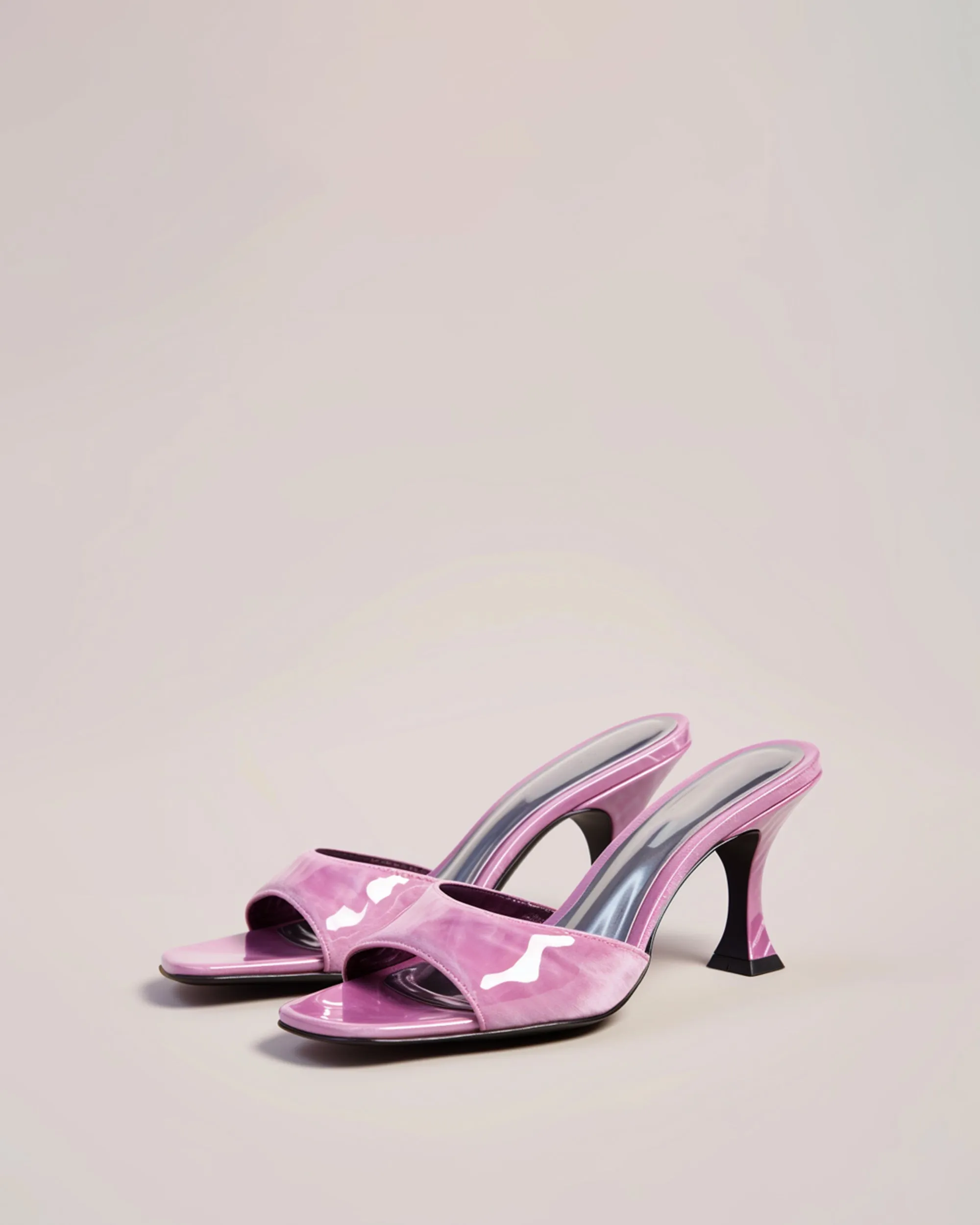 Olivia Metallic Strap Heels - Pink sold by JW PEI