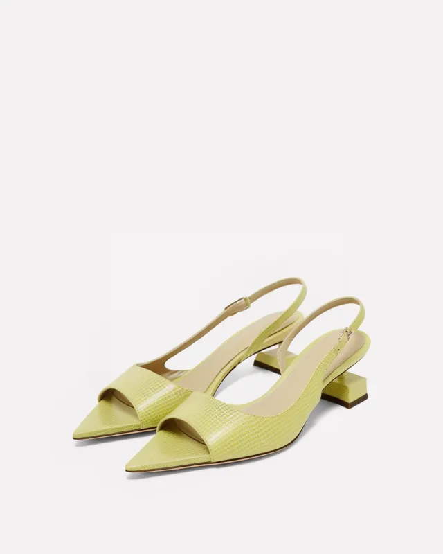 Layla Slingback Heels - Lime Green sold by JW PEI