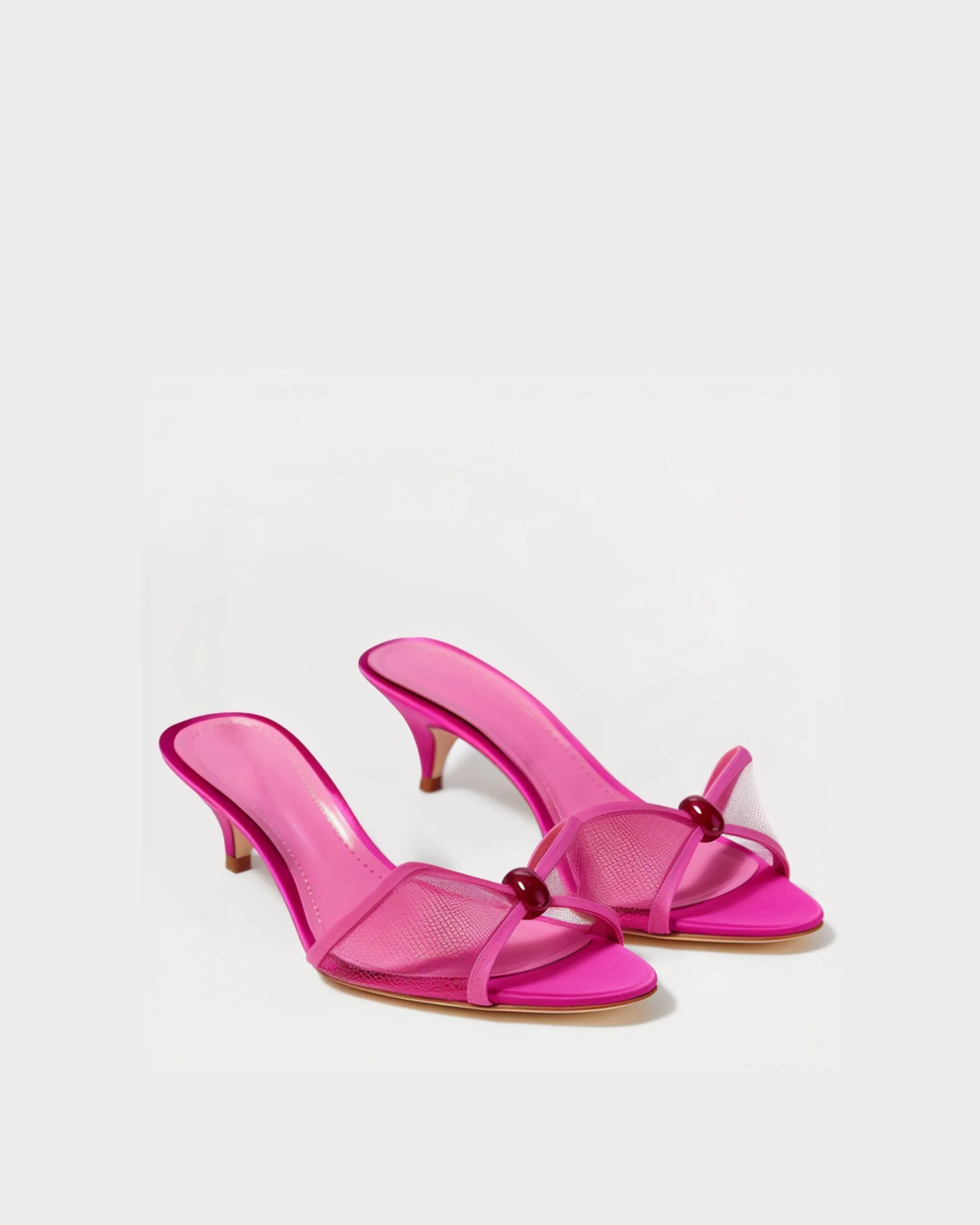 Taylor Mesh Strappy Heels - Fuchsia sold by JW PEI
