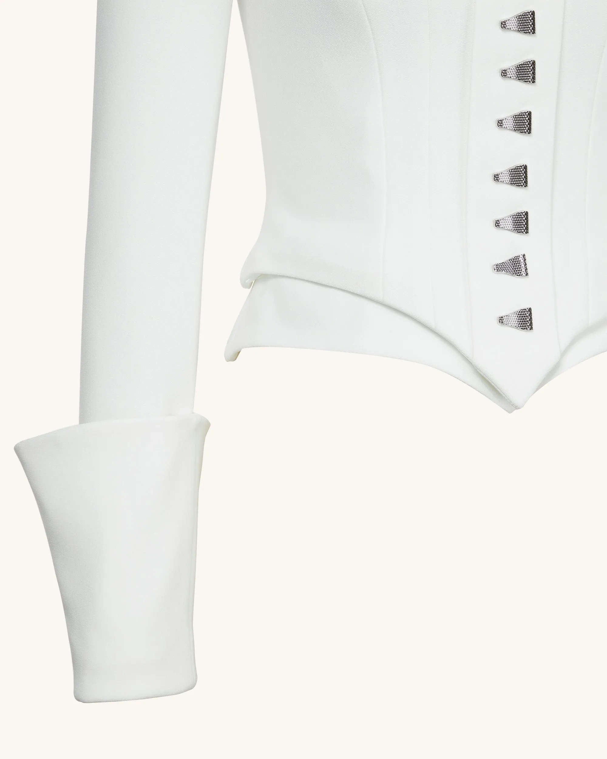 Lydia Corset-Inspired Blazer - White sold by JW PEI product image thumbnail 4