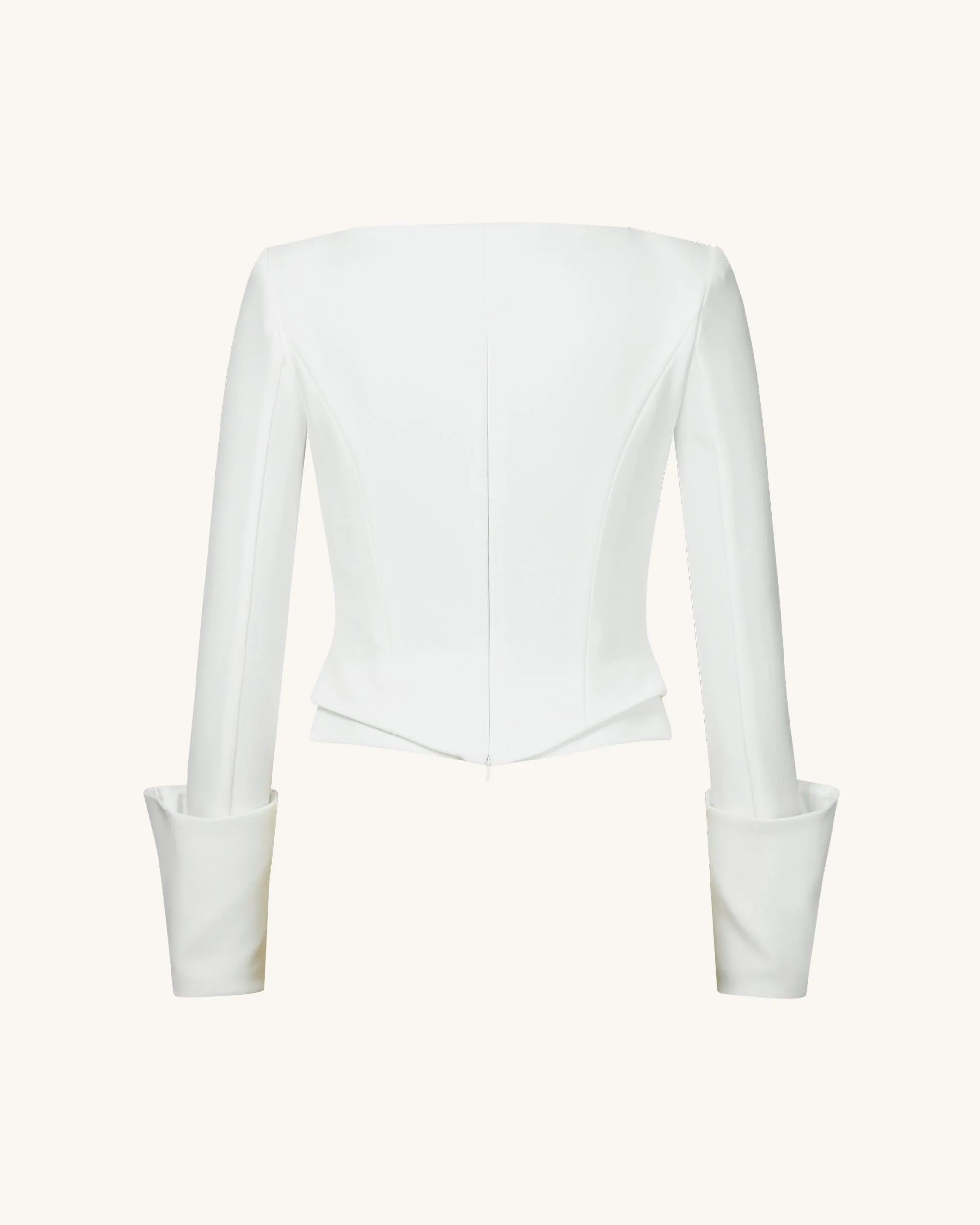 Lydia Corset-Inspired Blazer - White sold by JW PEI product image thumbnail 3
