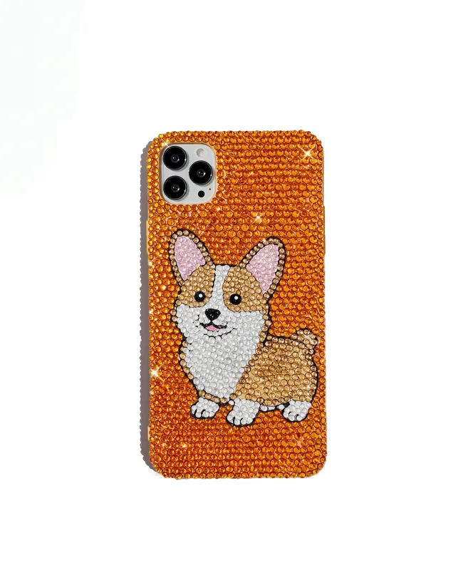 Corgi Sparkle Phone Case - Multicolor Orange sold by JW PEI